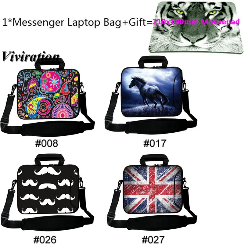 Лидер продаж модные женские сумки из натуральной кожи Для женщин через плечо сумка для ноутбука 15,6 10,2 15 14 13 12 10 17 13,3 11,6 дюймов крышки ноутбука чехол+ коврик для мыши с изображением