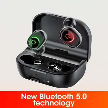 

Mr New TWS Wireless Bluetooth Headset 5.0 Sport Mini Pair Of Real Bass Stereo Earphone Boom Headset With Microphone For IPhone11