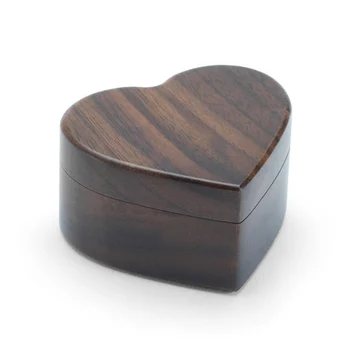 

2020 Walnut Wooden Heart Shape Ring Box Jewellery Storage Box Engagement Box Proposal Anniversary Gift