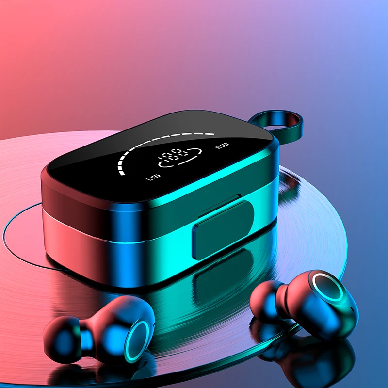 TWS K2 Wireless Bluetooth 5.0 Mirror Charge Box Sports Waterproof Gaming Headphone Touch Control HIFI Earbuds with Mic OIS Andro |
