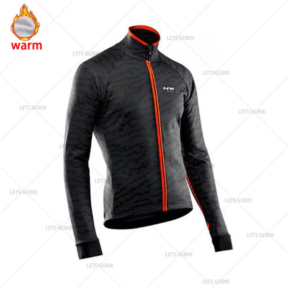 NW зимняя велосипедная Джерси Pro Team Ropa Ciclismo Hombre флисовый комплект для велоспорта MTB Одежда для велоспорта Northwave комплект для велоспорта с нагрудником и штанами - Цвет: only jerseys