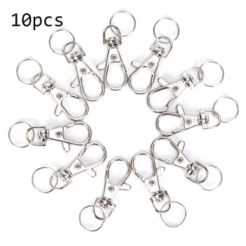 

10/50/100pcs Polished Keyring Keychain Short Chain Split Ring Key Fob DIY Tools Desk Sets School Stationery Office Supplies