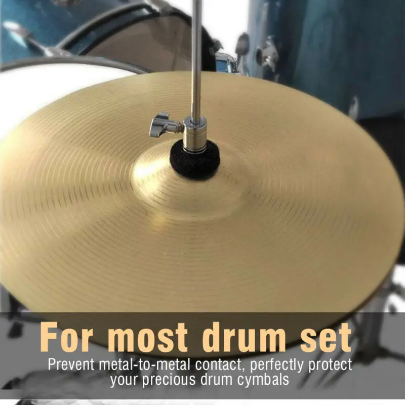 12 шт./компл. барабанная фетровая прокладка Cymbal Stand втулка Замена основания части барашковые гайки аксессуары для музыкальных инструментов