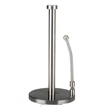 

Stainless Steel Standing Tissue Holder One-Handed Tear Perfect Modern Design For Kitchen Keeps Kitchens Paper Towel Holder