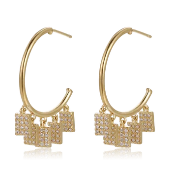 

Fahmi 2020 New Popular 100% 925 Sterling Silver Gold Earrings1-12 High Quality Original Jewellery For Women Party Wedding Gift