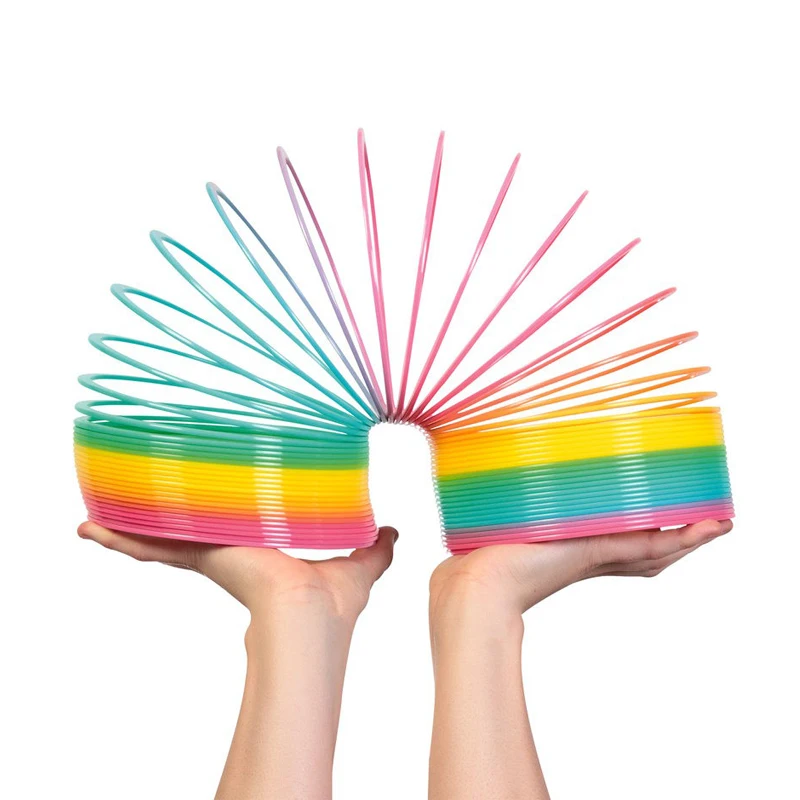 9cm Big Size Spiral Game Rainbow Crazy Spring Antistress Toy For Children Funny Outdoor Kids Party Favors Goodies Gift