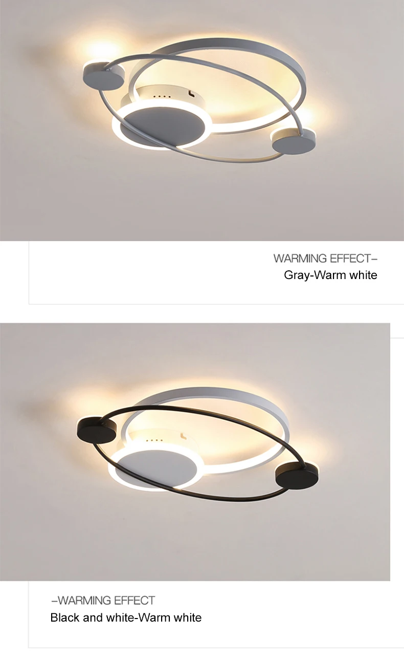 Modern Led Ceiling Lights For Living Room Bedroom Grey Color or Black+White Color Home Indoor Ceiling Lamp Fixtures 90-260V