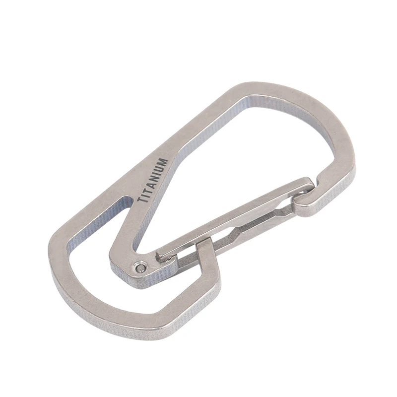 

Tiartisan Titanium carabiner keychain anti-lost quick release men's keychain hook Climbing Key Ring Carabiner Snap Hook