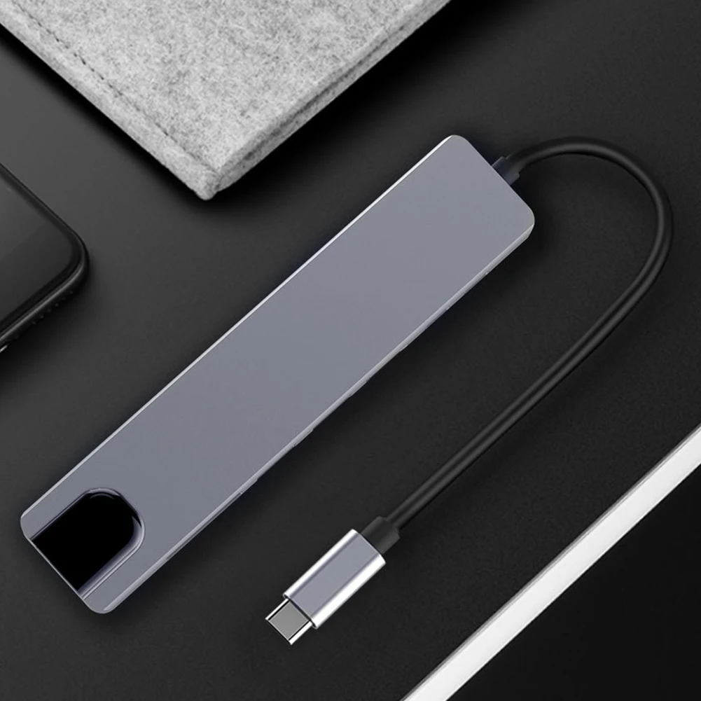8 в 1 USB C концентратор мульти разветвитель для ПК ноутбук домашний офис RJ45 адаптер Мини Высокоскоростной PD зарядка удлинитель 4 к HDMI Быстрая зарядка