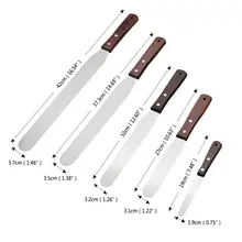 Нержавеющая сталь шпатель Крем Масло скребок тесто торт шпатель с деревянной ручкой мульти-размер выпечки инструменты для кондитерских изделий