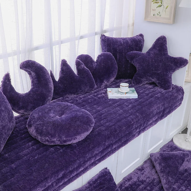 purple Ковер для гостиной, длинный пушистый ковер для спальни, эркер, балкон, теплый пол, ковер, нескользящий мягкий ковер, многофункциональный современный ковер - Цвет: purple
