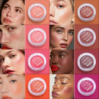 

PHOERA 8 Colors Natural Lasting Blusher Waterproof Pearlescent Matte Blush Cream Brighten Face Contour Makeup Blush Paste TSLM1