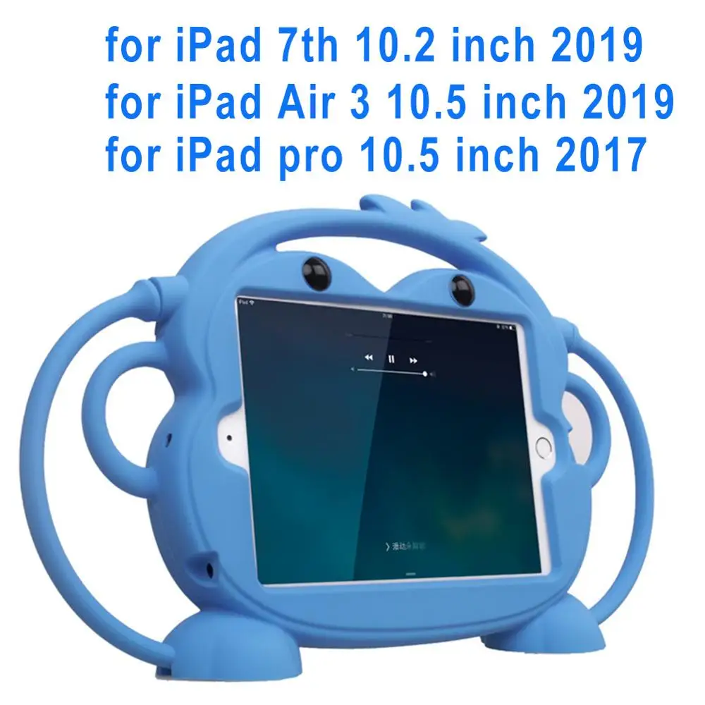 Детский противоударный чехол для iPad 7, 10,2 дюймов, Air 3 Pro, 10,5 дюймов, силиконовый чехол с мультяшной обезьянкой, чехол-подставка для iPad Mini 5, 4, 3 - Цвет: For iPad 10.2