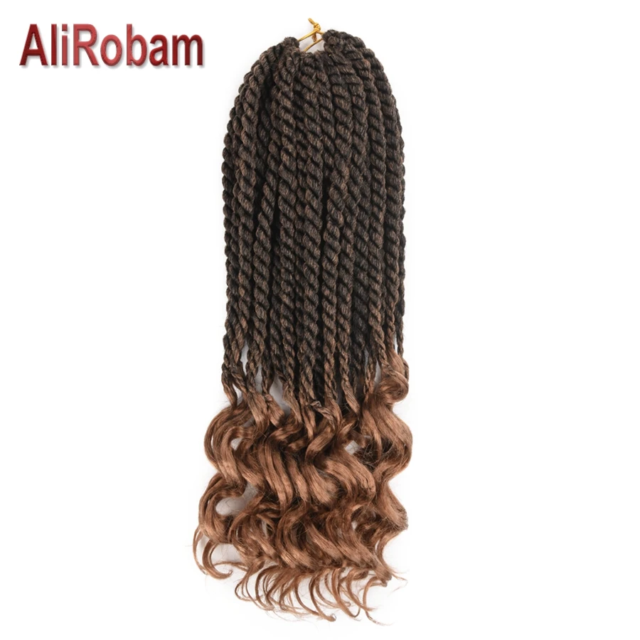 AliRobam кудрявые Сенегальские накрученные волосы вязанные пряди Омбре