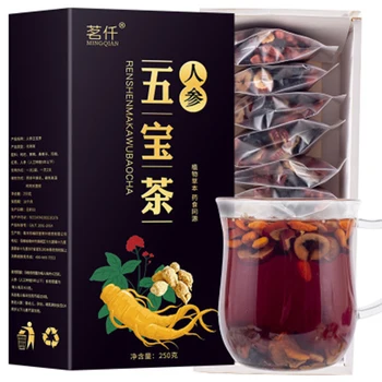 

Ginseng Wubao Tea Ginseng Maca Wolfberry Man Health Tea Men's Tea Nourishes Kidney Herbal Teas Men's Health Relieve Fatigue