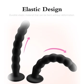 Anal Plug Prostate Massager Sex Products Vaginal Stimulator With Strong Sucker Silicone Bead Dildo Sex Toys for Man and Woman 5
