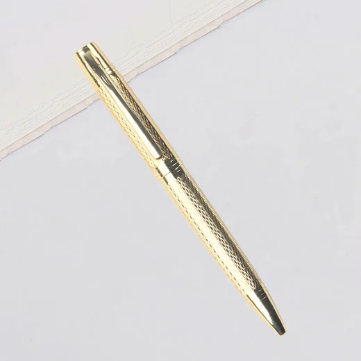 gold Shichen A079 хорошая гравированная тяжелая металлическая шариковая ручка 0,7 мм и 1,0 мм nib. Подарочная ручка для школы и офиса - Цвет: gold