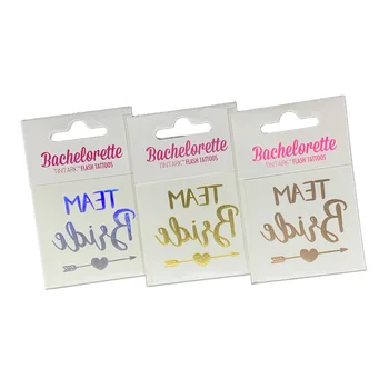 

50pcs / 100Pcs Bridesmaid Team Bride Temporary Tattoo Bachelorette Party Sticker Decoration Marriage Bride To Be Party Supplies