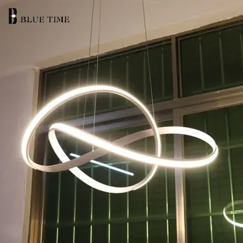 

Nordic art restaurant Led Chandelie white / black modern chandelier living room bedroom LED chandelier lamps AC110V 220V