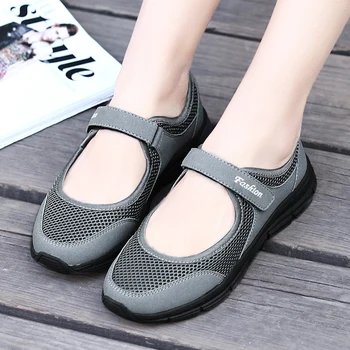 Spring Summer Ladies Mesh Flat Shoes Women Soft Breathable Sneakers Women Casual Shoes 3