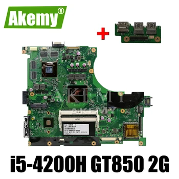 

send board+ N56JK Motherboard i5 4200H GT850 2G For Asus N56J G56J G56JK Laptop motherboard N56JK Mainboard N56JK Motherboard