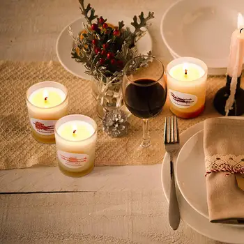 

8PCS Aromatherapy Candle Cup Environmentally Friendly Plant Essential Oil Soy Wax Smokeless Candles Home Wedding Decoration For