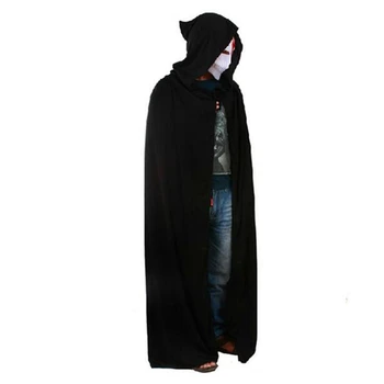 

Exotic Special Ponchos Priest's Cloak Solemn Serious Hooded Cape Adult Unisex Occasion Long Cloak Black Costume Dress Up Coats