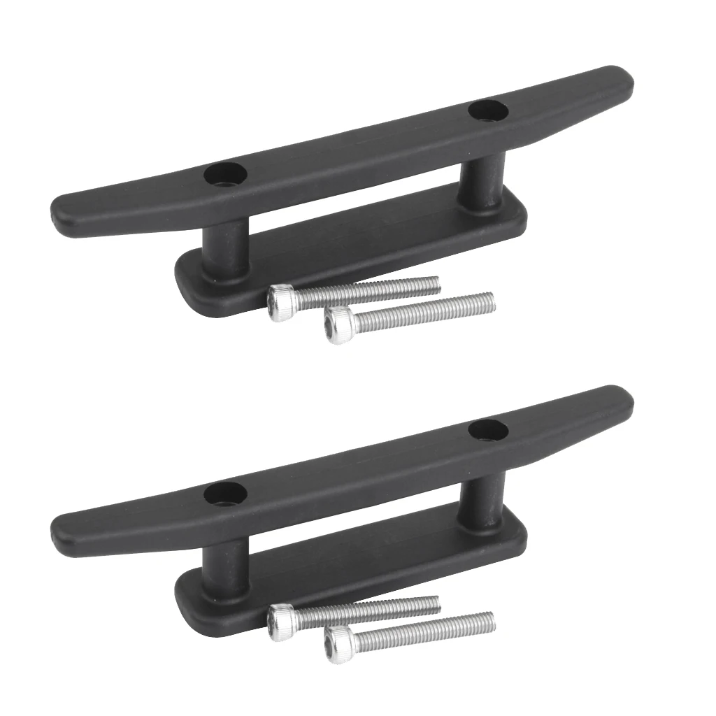 2pcs 163mm Black Nylon Canoe Kayak Marine Boat Mooring Anchor Deck Cleat