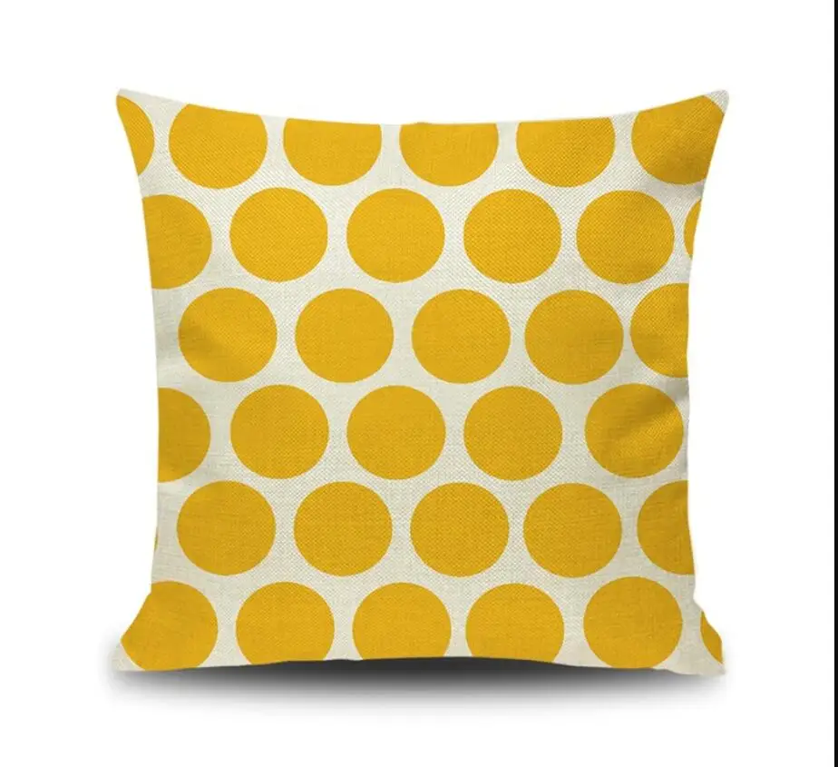 Nordic Geometric Cushion Yellow Geometry Circle Pillow Home Decor Decoration Decorative Pillowcase