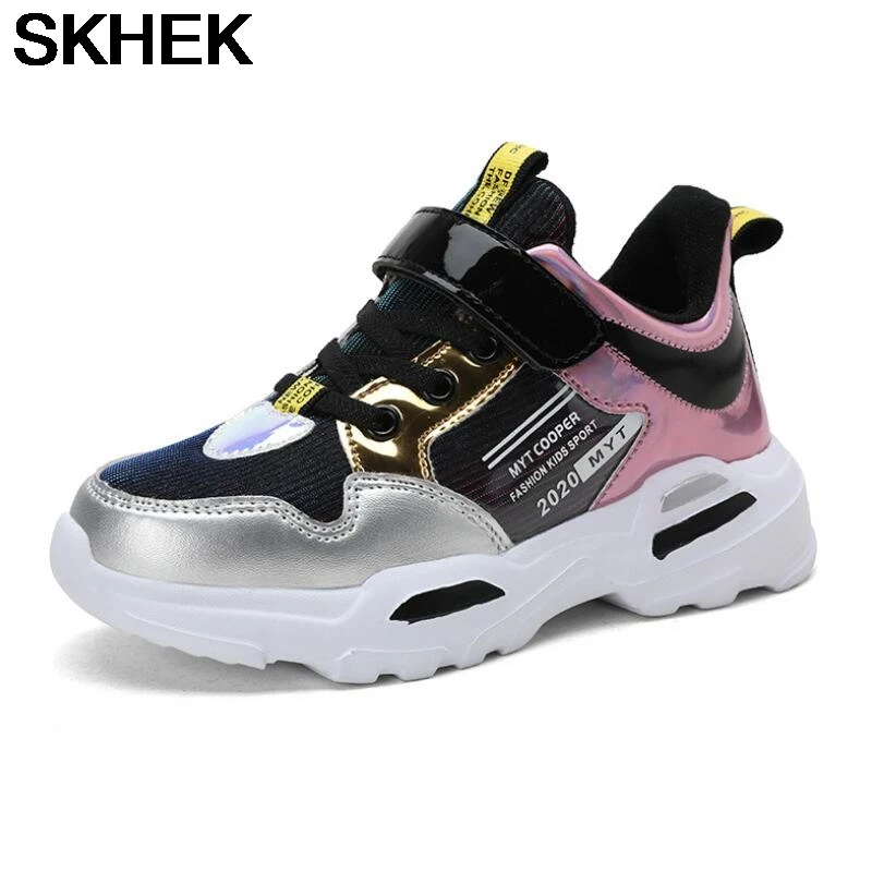 

SKHEK Children Shoes For Girls Sneakers Breathable Elastic Air Cushion Casual Shoes Fashion Kids Sneakers Girl Sport Shoes