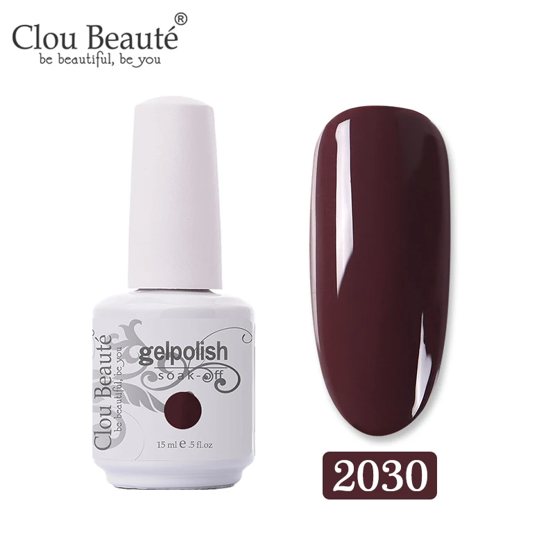 2030 Clou Beaute кофейная Коричневая серия гель лак для ногтей карамельный УФ светодиодный лак для ногтей Полупостоянный Гель-лак Гибридный праймер 15 мл - Цвет: 2030