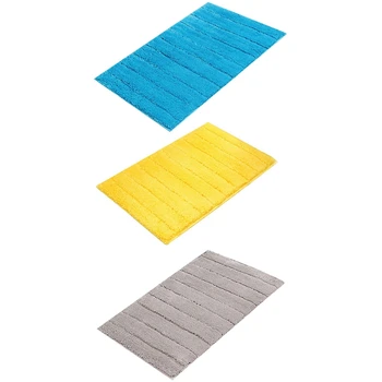 

Rug Absorbent Non-Slip Rug European T-Strip Bathroom Mat Carpet Home Door 45 x 65cm Yellow