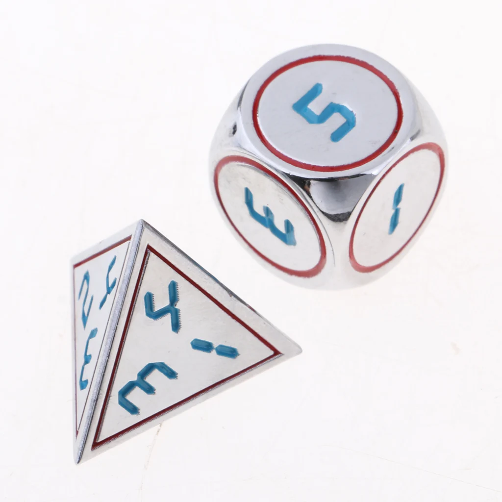 7pcs Mulit-sided Dice Polyhedral Dices Set D4 D6 D8 D10 D12 D20 for D&D RPG Role Playing Board Game Accessories