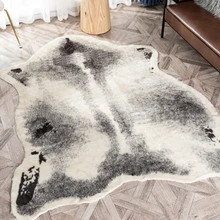 Большой размер 160x210 см Барсук корова печатных коровьей искусственной кожи нескользящий мат животных печати ковер для украшения дома