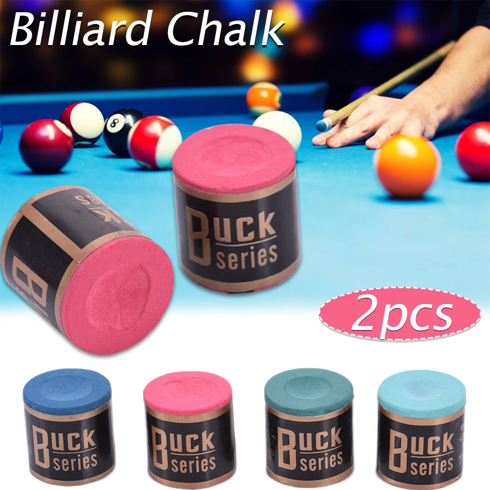 2Pcs/Set Billiard Chalk Pool Cue Stick Chalk Durable Pool Cue Chalks 2