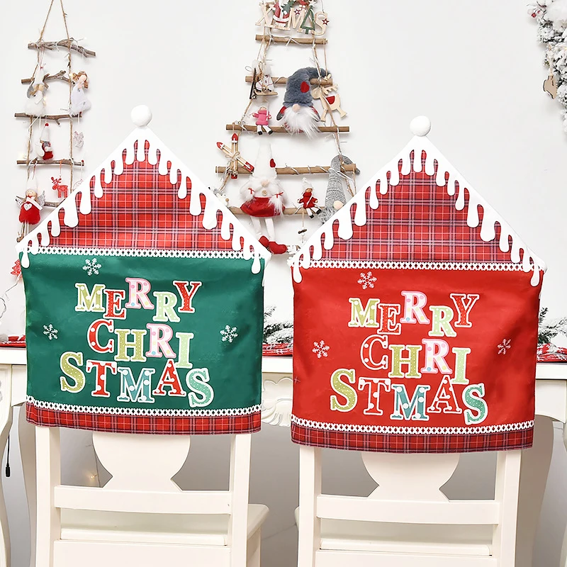 

Universal Size Big Elastic Chair Cover Christmas Cheap Stretch Chair Cover Seat Slipcovers For Dining Room Hotel Banquet Home