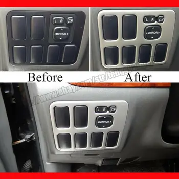 

For Toyota prado fj120 2003-2009 Head Light lamp Switch Button Frame Cover Trim Car modification Car accessories