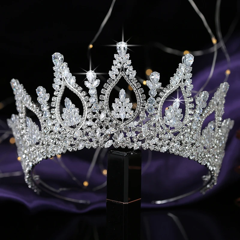 Корона HADIYANA трендовые королевские тиары и короны женские свадебные аксессуары для волос вечерние Sombreros Циркон BC5436 Корона принцесса
