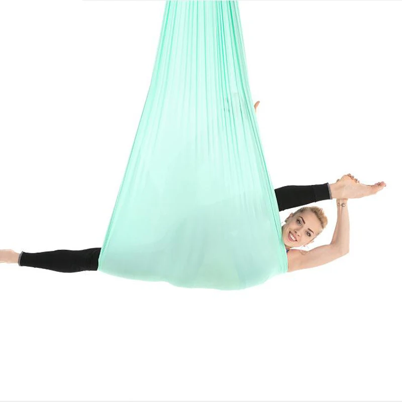 Aerial Silks Equipment Yoga Swing Silk Fabric Tissues Yoga Hammock Medium Stretch for Acrobatic Dance Aerial Silk Inversion Tool - Цвет: HYD012-LG