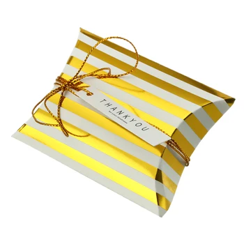

10pcs/set Pillow Shape Jewelry Packaging Display Gift Box Wedding Party Candy Cookies Boxes 9.2x6.5x2.5cm