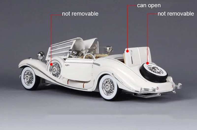 1:18 Масштаб металлический сплав Diecasts 500K классический винтажный 1936 роскошный авто Модель автомобиля игрушечные модели автомобилей для детей спортивный автомобиль Коллекционирование
