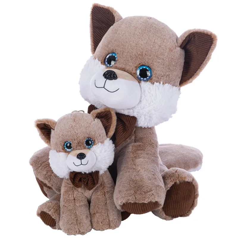 

45cm Plush Animal Doll Slick Fox Soft Stuffed Toys Cute Beanie Big Eye Doll Children Birthday Gift