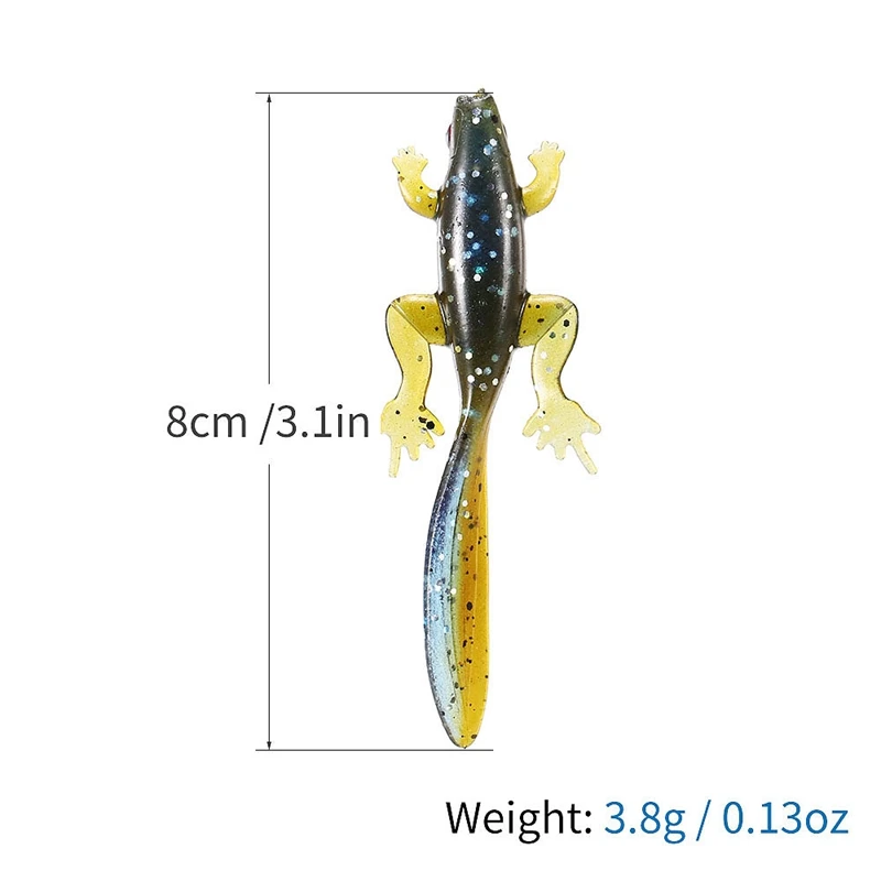 4 шт./лот для рыбалки мягкие блесны на удочку 3 7g/8 см лягушка Головастик мягкая