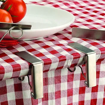 

Tablecloth Clips Picnic Table Clips Flexible Stainless Steel Table Cloth Cover Clamps Table Cloth Holders for Picnics Marquees W