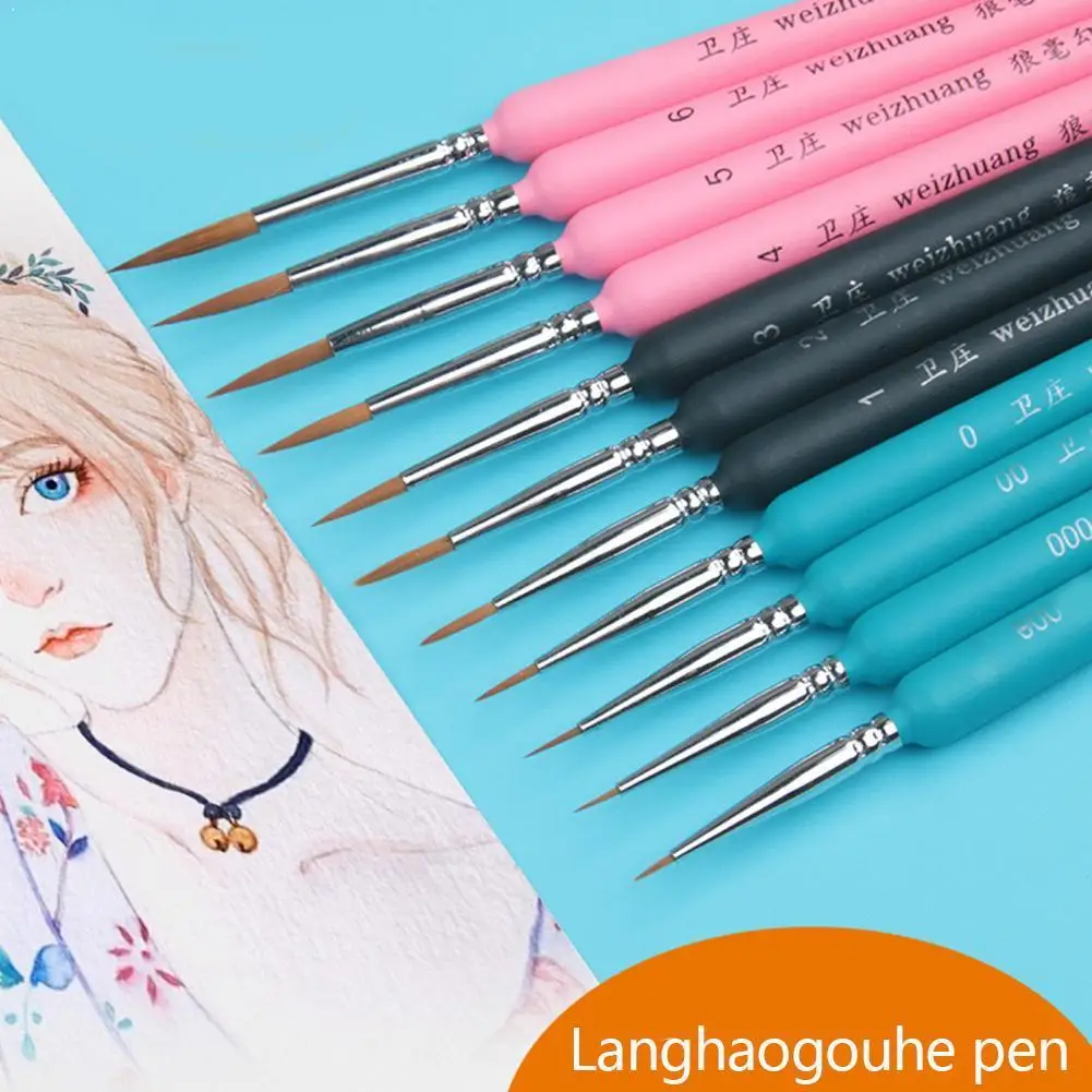 10pcs Set Fine Hand Painted Thin Hook Line Pen Baton Pen Supplies Brush Art Line Drawing Hook Paint Art Line Drawing Pen L1y4 Paint Brushes Aliexpress