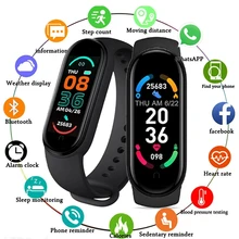 

M6 Children Wristband Sport Smart Bracelet Fitness Pedometers Screen Blood Pressure Walk Step Counter Smart Band Men Women Watch