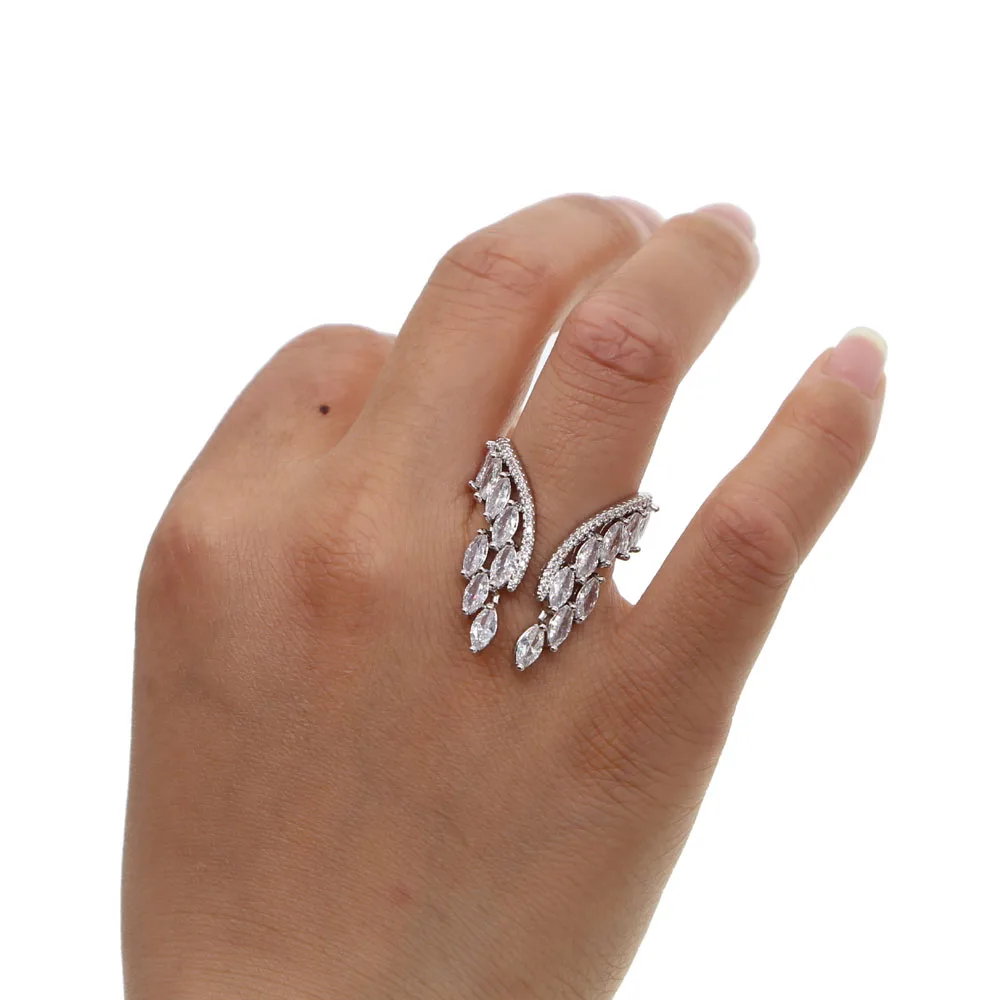 Fashion 925 silver Women Rings Jewelry Handmade Marquise Cut Diamond Butterfly Wings Ring For Bride Wedding Anniversary Bijourx | Украшения