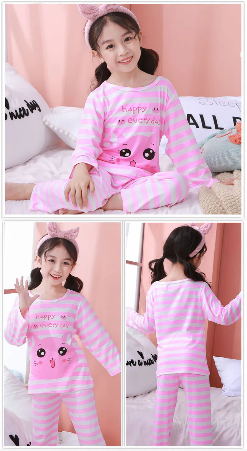 Summer Children Pajamas Girl Sets Kid Pyjamas Boy Cartoon Homewear Pajamas Set Boy Outfits Child Pyjama sleepwear for toddler girl