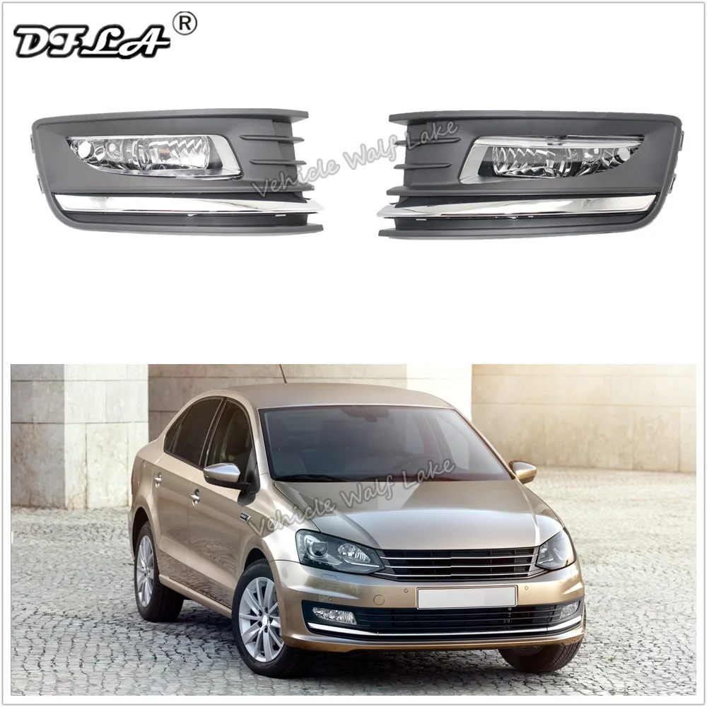 Для VW Polo Sedan 2016 2017 2018 2019 автомобильный Стайлинг передний бампер галогенная