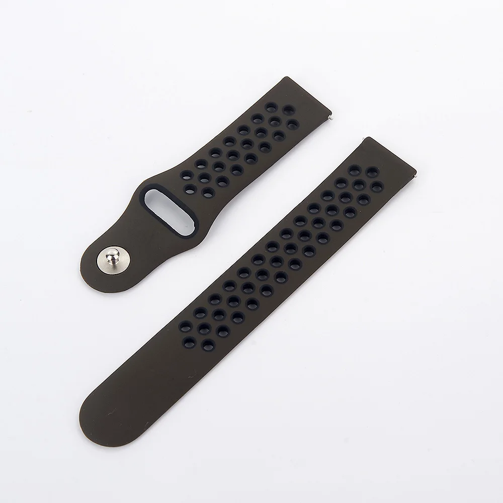 20 мм мягкий спортивный силиконовый ремешок samsung Galaxy Watch активный сменный Ремешок Браслет samsung умный ремешок для часов - Цвет ремешка: Brown black